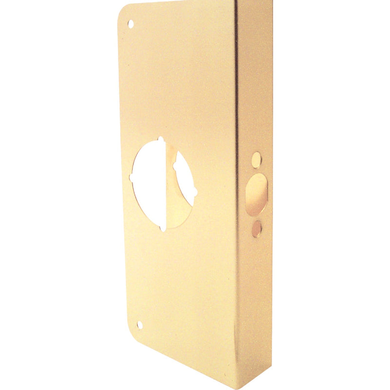 Defender Security 1-3/4 In. x 2-3/8 In. Brass Door Reinforcer