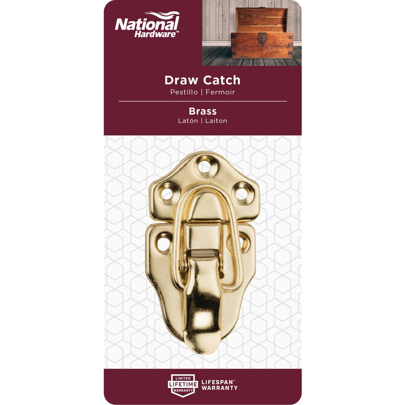 National Catalog V1848 Miniature Brass Draw Catch (2-Count)