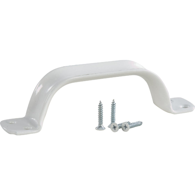 National 6-3/4 In. White Vinyl Coated Zinc Door Pull