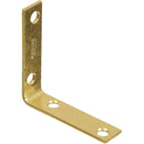 National Catalog V115 2-1/2 In. x 5/8 In. Brass Steel Corner Brace (4-Count)