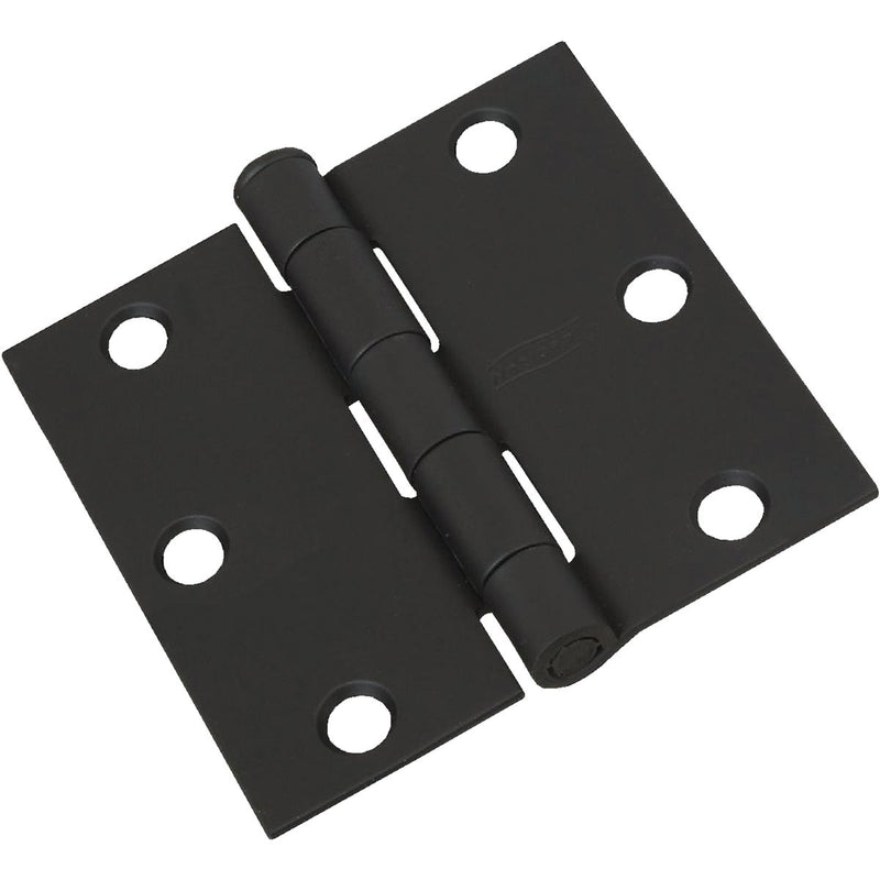 National 3 In. Square Black Door Hinge