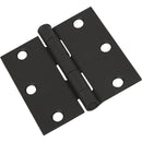 National 3 In. Square Black Door Hinge