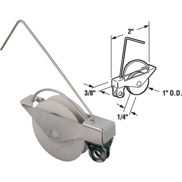 Prime-Line 1 In. x 1/4 In. Wire Screen Door Tension Spring with Roller (2-Pack)
