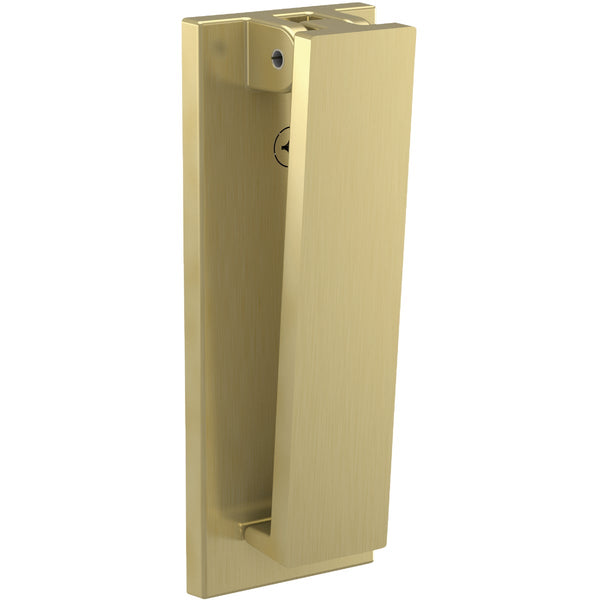 National Hardware 4-3/4 In. Brushed Gold Reed Door Knocker