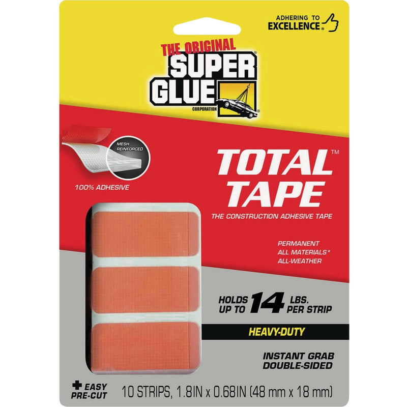 Super Glue Total Tape Pre-Cut Strip (10-Count)