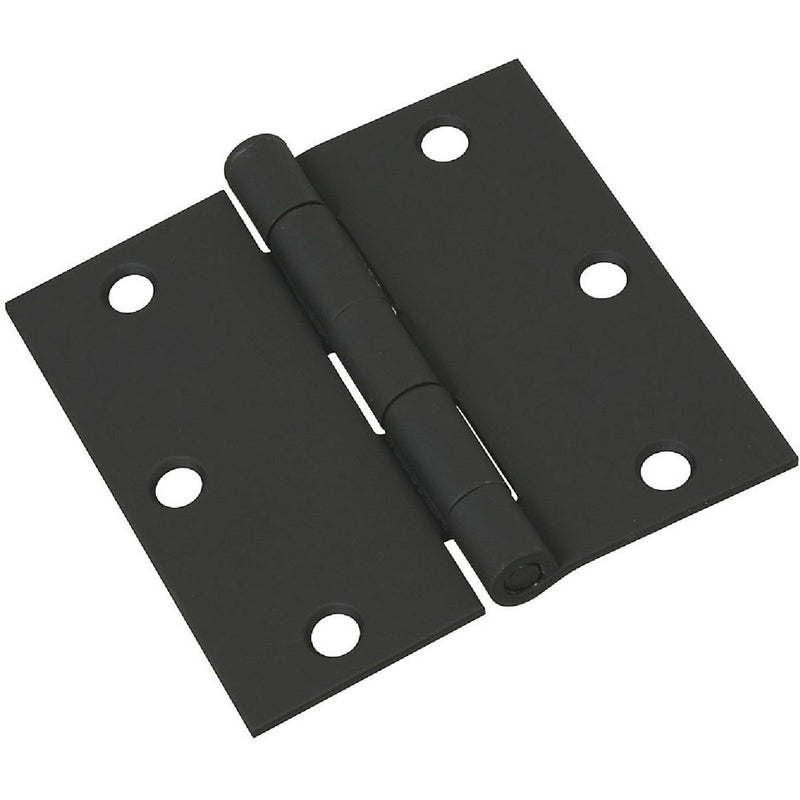 National 3-1/2 In. Square Black Door Hinge