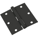 National 3-1/2 In. Square Black Door Hinge