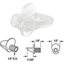 Prime-Line 1/4 In. Dia. x 11/16 In. L. Clear Butyrate Shelf Support (8 Count)