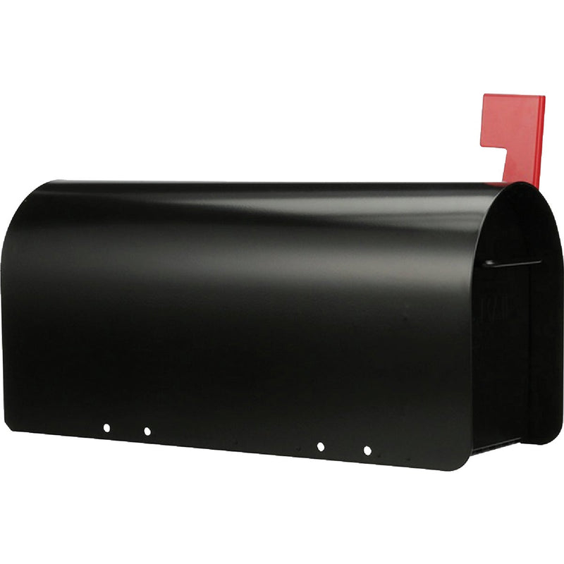 Gibraltar Ironside Black Steel Post Mount Mailbox