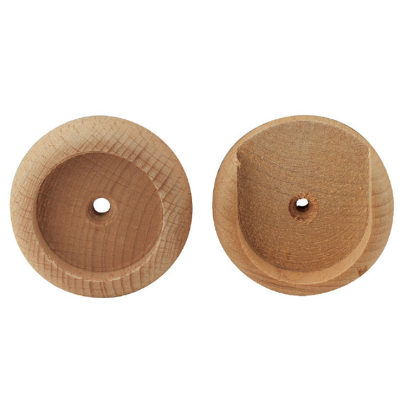 Waddell it 1-3/8 In. Wood Closet Rod Socket, Natural (2-Pack)