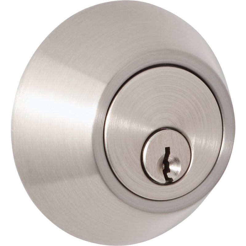 Steel Pro Brushed Nickel Single Cylinder Deadbolt