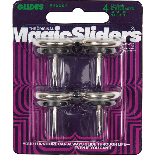 Magic Sliders 1-1/16 In. Round Nail-On Furniture Glide (4-Pack)