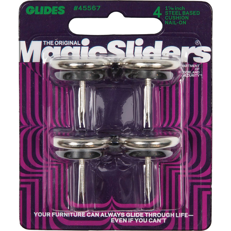 Magic Sliders 1-1/16 In. Round Nail-On Furniture Glide (4-Pack)