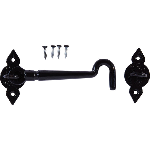 National 6 In. Spear Black Gate Hook