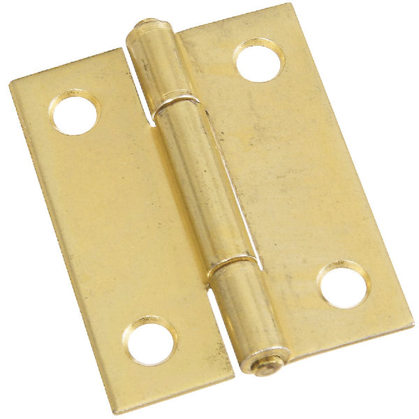 National 2 In. Brass Tight-Pin Narrow Hinge (2 Count)