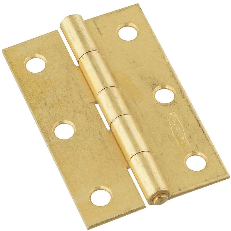 National 3 In. Brass Tight-Pin Narrow Hinge (2 Count)