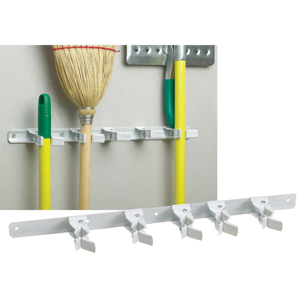 Rust-Resistant White 5-Spring Clip Organizer