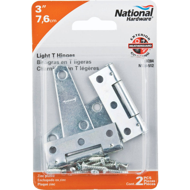 National 3 In. Light Duty T-Hinge With Screw (2 Count)