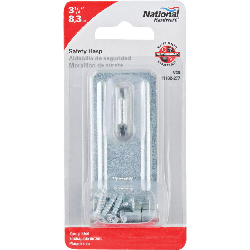 National 3-1/4 In. Zinc Non-Swivel Safety Hasp