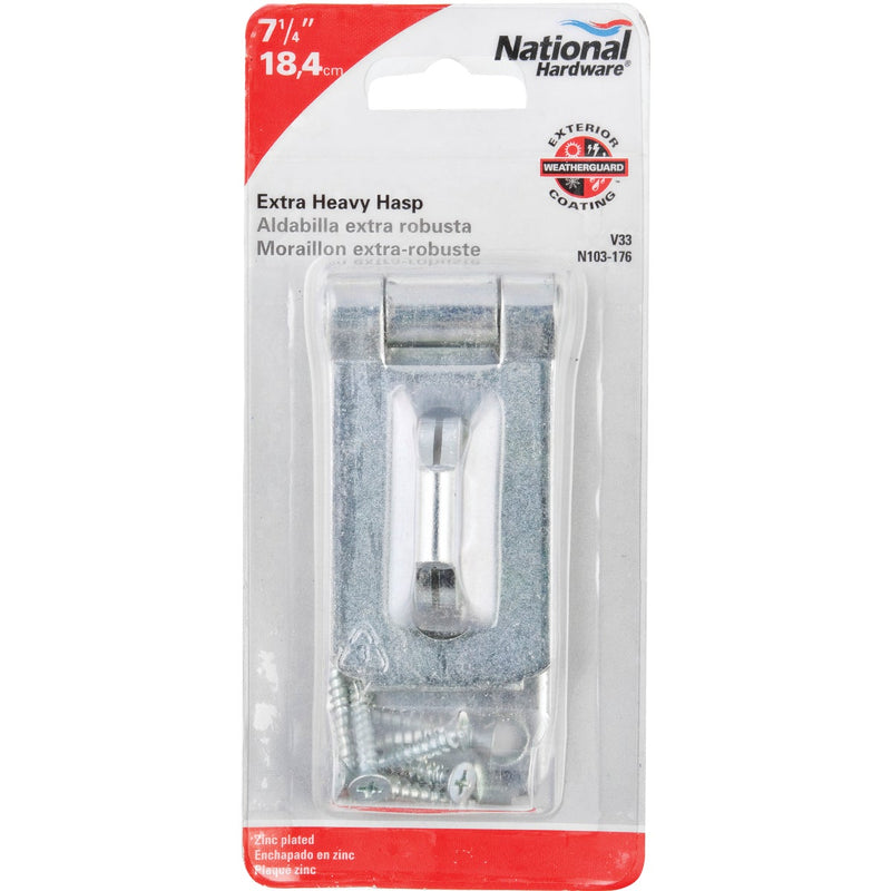 National 1-7/8 In. x 7-1/4 In. Zinc Hasp