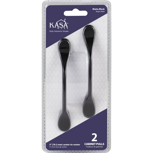 KasaWare 5 In. Matte Black Cabinet Pull (2-Pack)