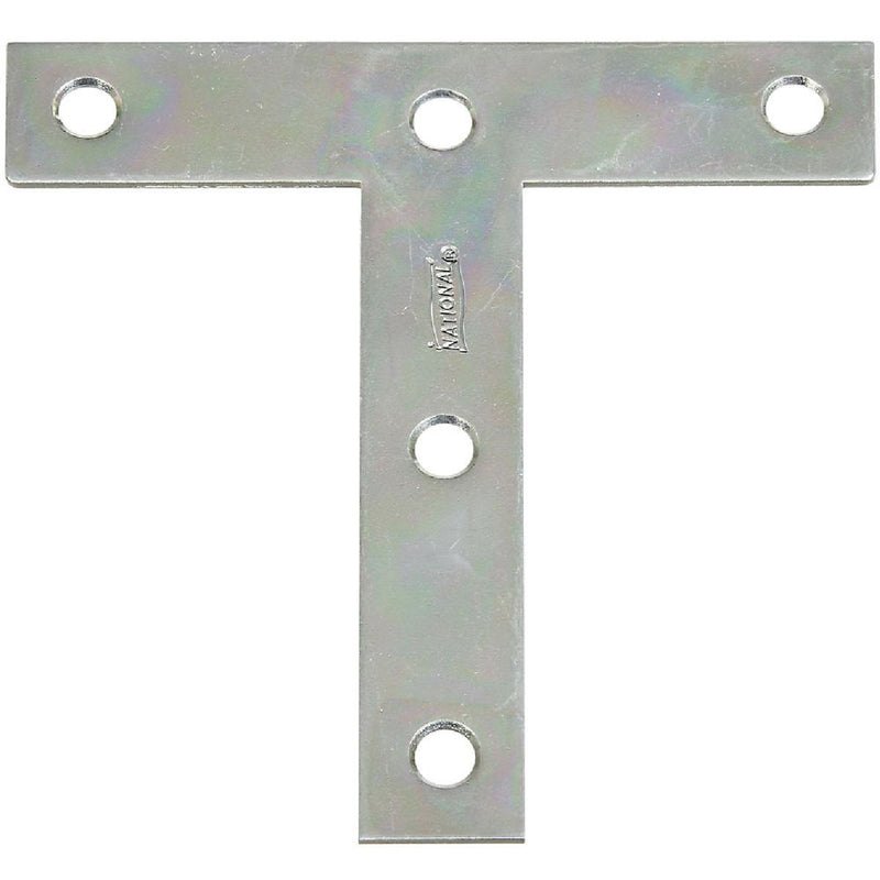 National 4 In. x 4 In. Zinc T-Plate (2-Pack)