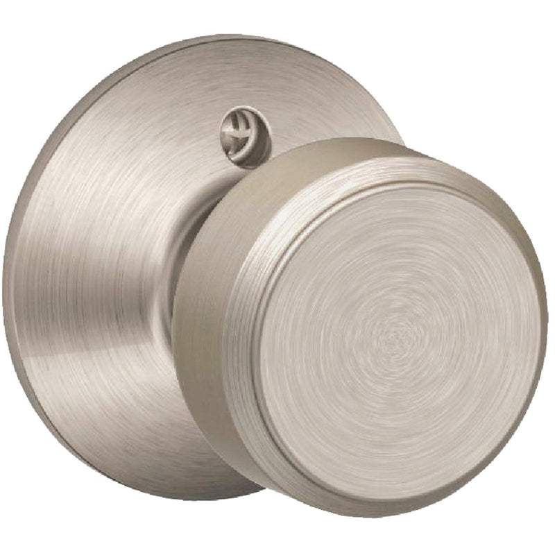 Schlage Bowery Knob Satin Nickel Non-Turning Lock