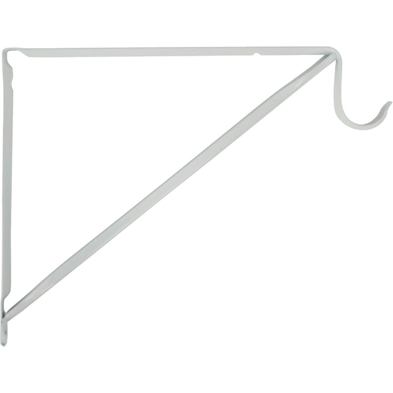 John Sterling Closet-Pro 10 In. H. x 11 In. D. Fixed Closet Shelf & Rod Bracket, White