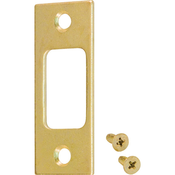 Kwikset Polished Brass 1 In. Deadbolt Strike Plate