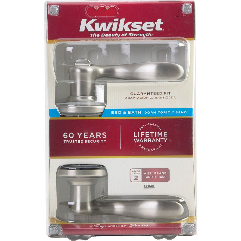 Kwikset Signature Series Satin Nickel Tustin Privacy Door Lever