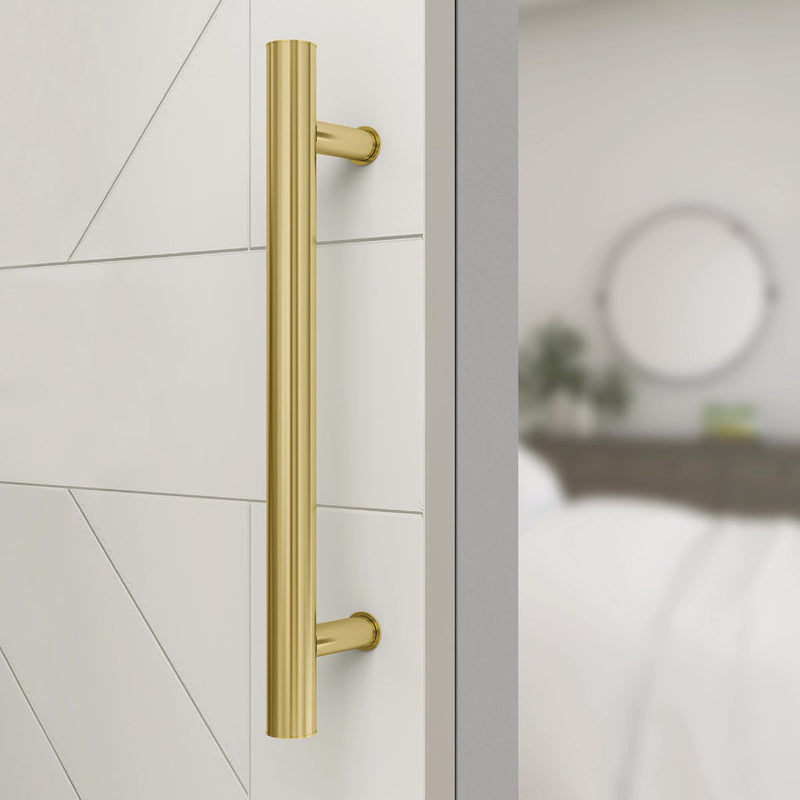 National V1001 12 In. Brushed Gold Madison Interior Barn Door Pull