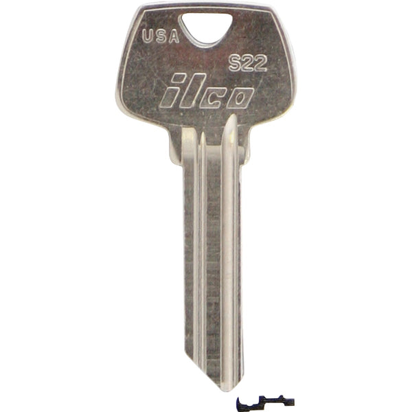 ILCO Sargent Nickel Plated House Key, S22 (10-Pack)