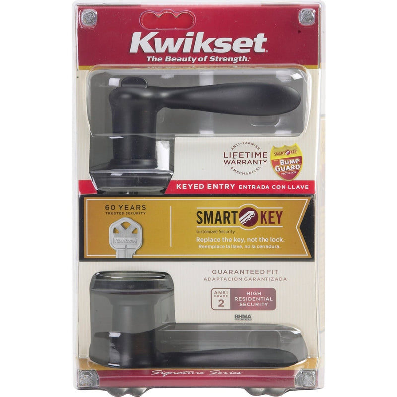 Kwikset Signature Series Venetian Bronze Tustin Entry Door Lever with Smartkey