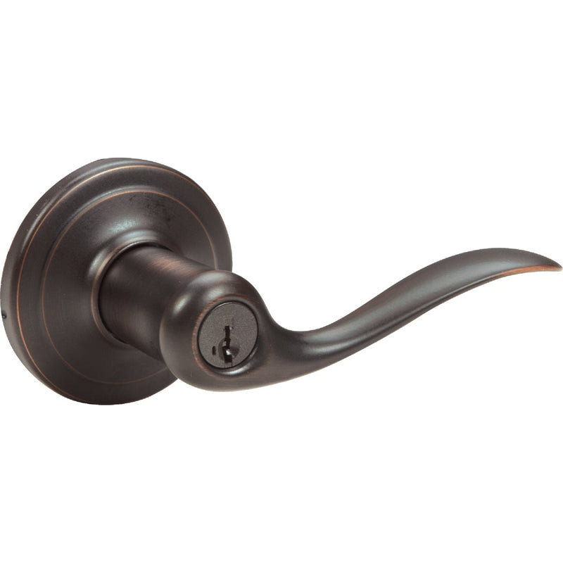 Kwikset Signature Series Venetian Bronze Tustin Entry Door Lever with Smartkey