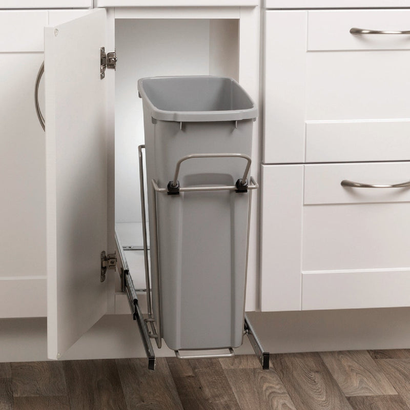 Knape & Vogt Real Solutions 20 Qt. In-Cabinet Single Pull-Out Trash Can