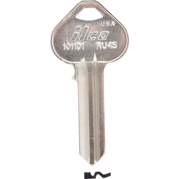 ILCO Russwin Nickel Plated File Cabinet Key RU45 / 1011D1 (10-Pack)
