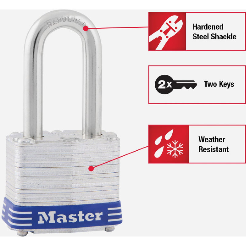 Master Lock 1-9/16 In. Wide 4-Pin Tumbler Keyed Padlock
