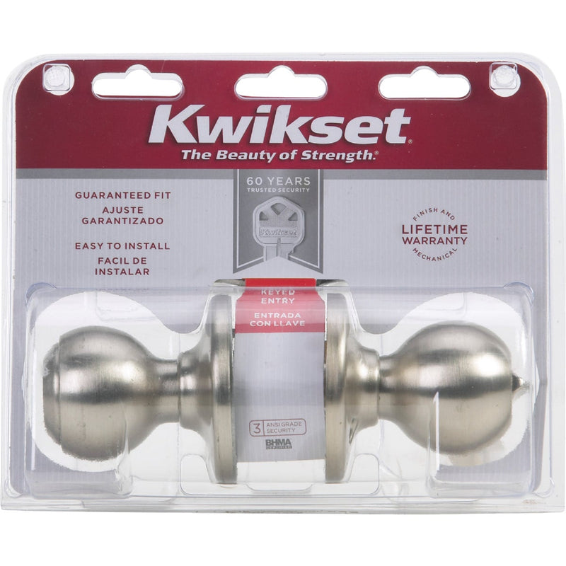 Kwikset Polo Satin Nickel Entry Door Knob