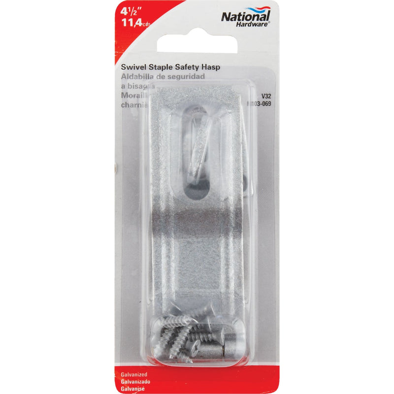 National 4-1/2 In. Galvanized Swivel Safety Hasp