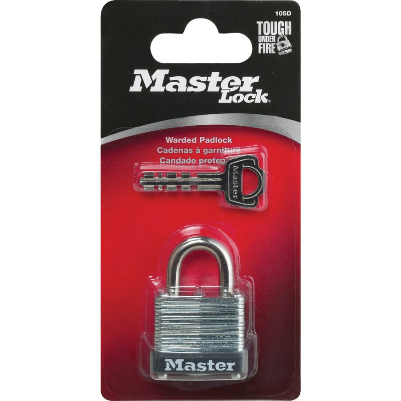 Master Lock 1-1/8 In. W. Locking Lever Warded Keyed Different Padlock
