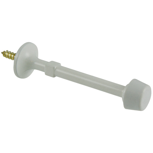 Ultra Hardware 3 In. White Self-Start Rigid Door Stop