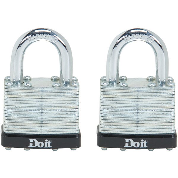 Do it 1-1/2 In. W. Laminated Steel Padlock (2-Pack)