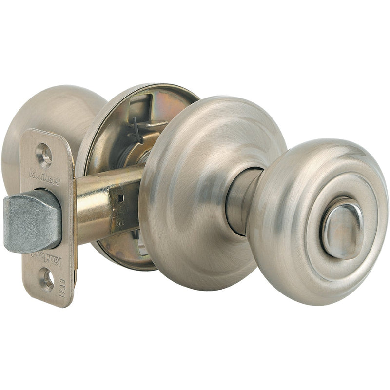 Kwikset Signature Series Satin Nickel Bed & Bath Door Knob