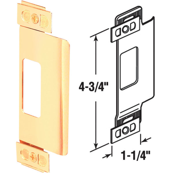 Defender Security Large Brass Adjust-A-Strike Plate