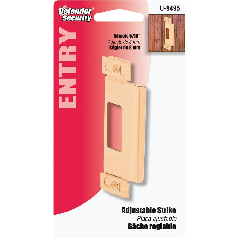 Defender Security Large Brass Adjust-A-Strike Plate