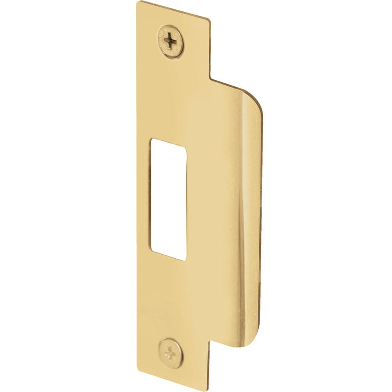 Defender Security Polished Brass 1-1/4 In. Lip Strike Plate