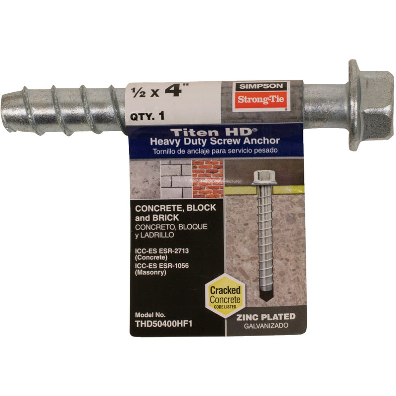 Simpson Strong-Tie Titen HD 1/2 in. x 4 in. Heavy-Duty Screw Anchor