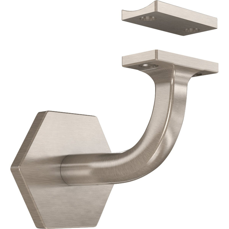 National Hardware 3 In. Satin Nickel Powell Handrail Bracket