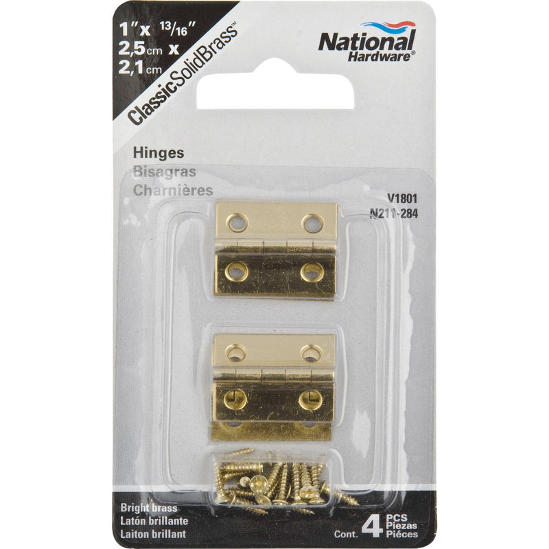 National 1 In. x 13/16 In. Medium Clear Coat Decorative Hinge