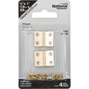 National 3/4 In. x 1 In. Brass Medium Decorative Hinge (2-Pack)